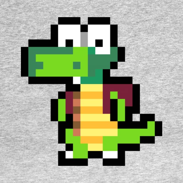 Croc Retro 8-Bit Pixel Art Character by StebopDesigns